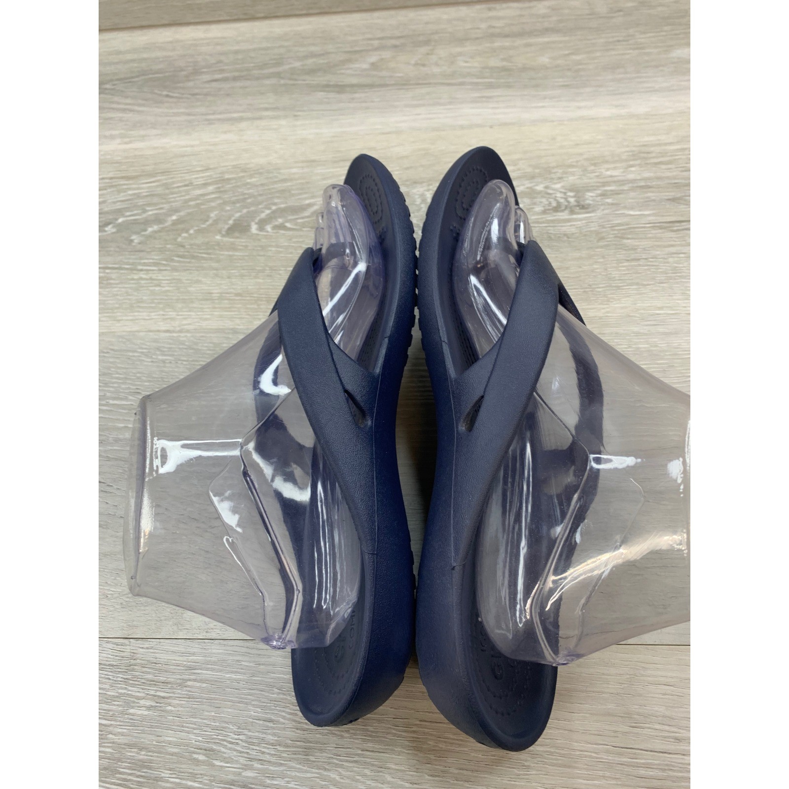 Crocs Kadee II Flip Flops Navy Blue Women’s Sandals 10 Comfort Casual Shoes