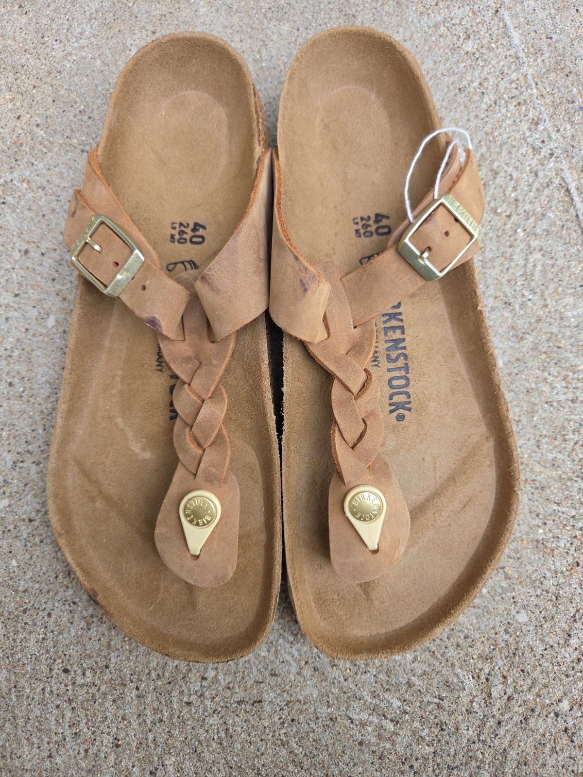 Birkenstock Gizeh Braided Size 40 Congnac