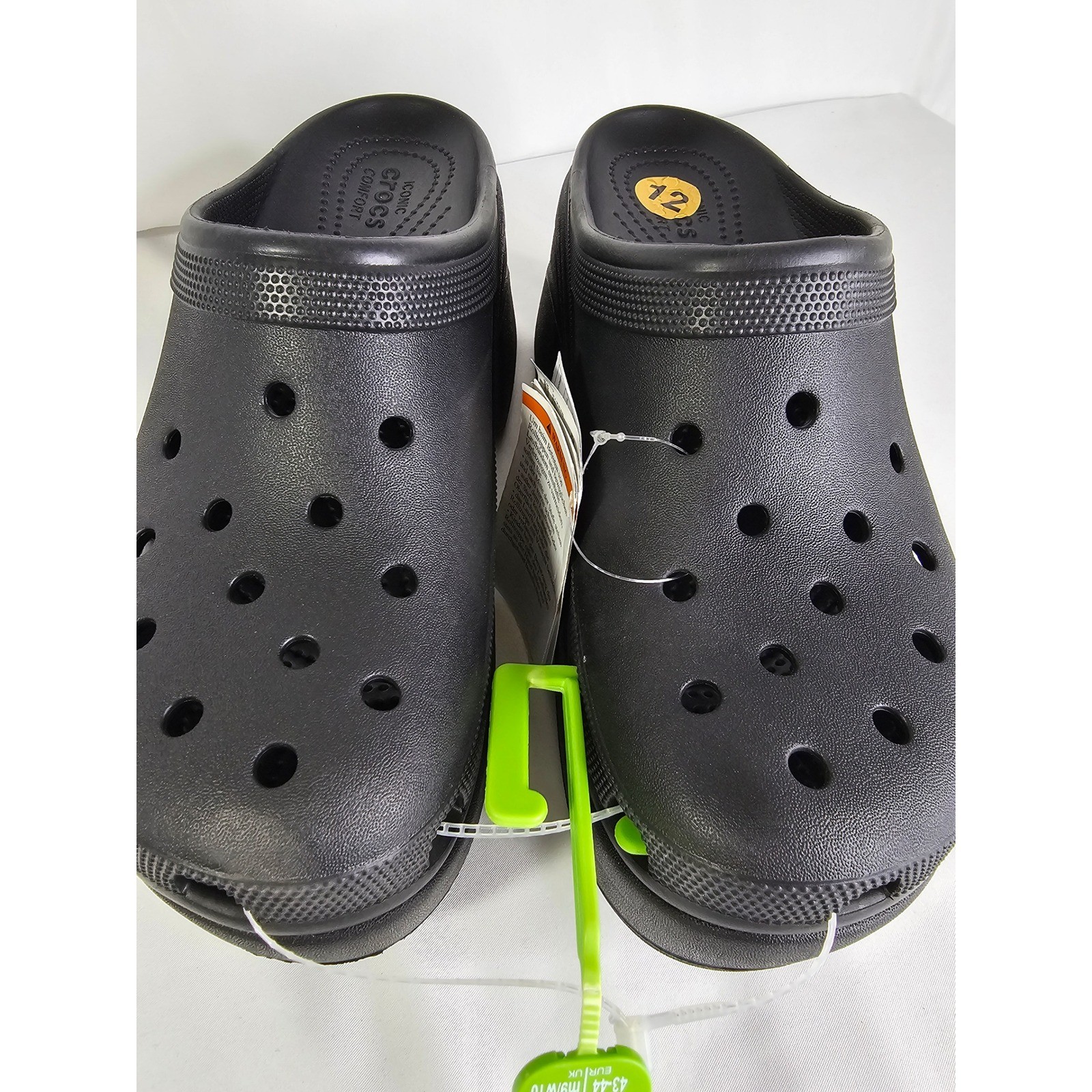 Crocs Siren Clog Black Platform High Heel Mules Womens Size 12 Mens Size 10