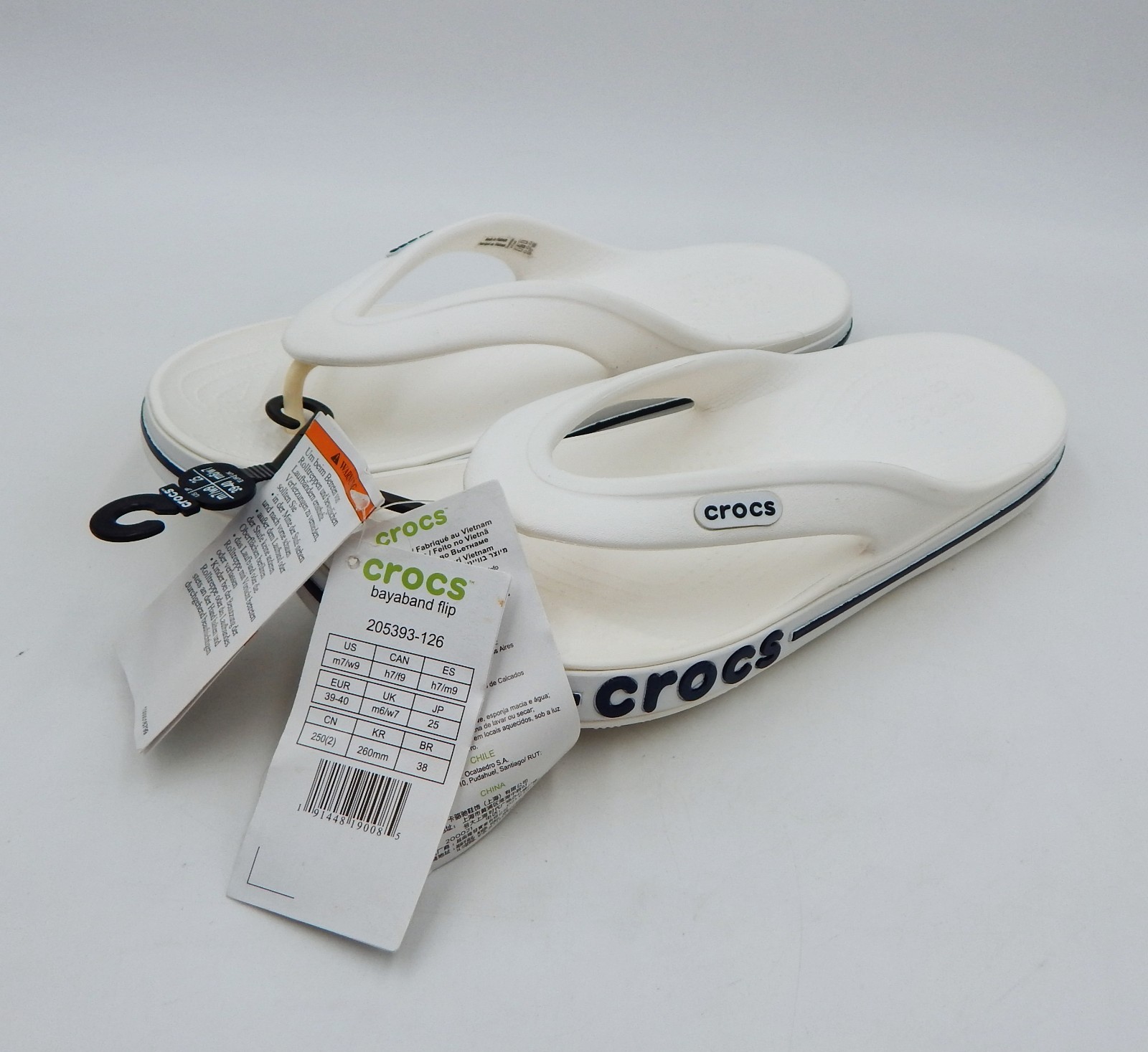 Crocs Bayaband Womens Flip Flop Sandal Size 9 White Water Friendly Lightweight