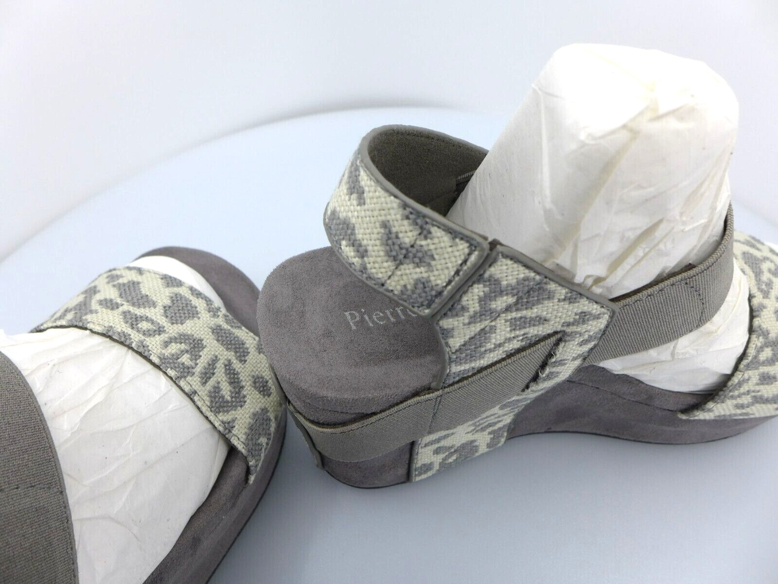 Pierre Dumas Hester 1 Womens Gray Combo Wedge Heeled Shoes (choose size) New