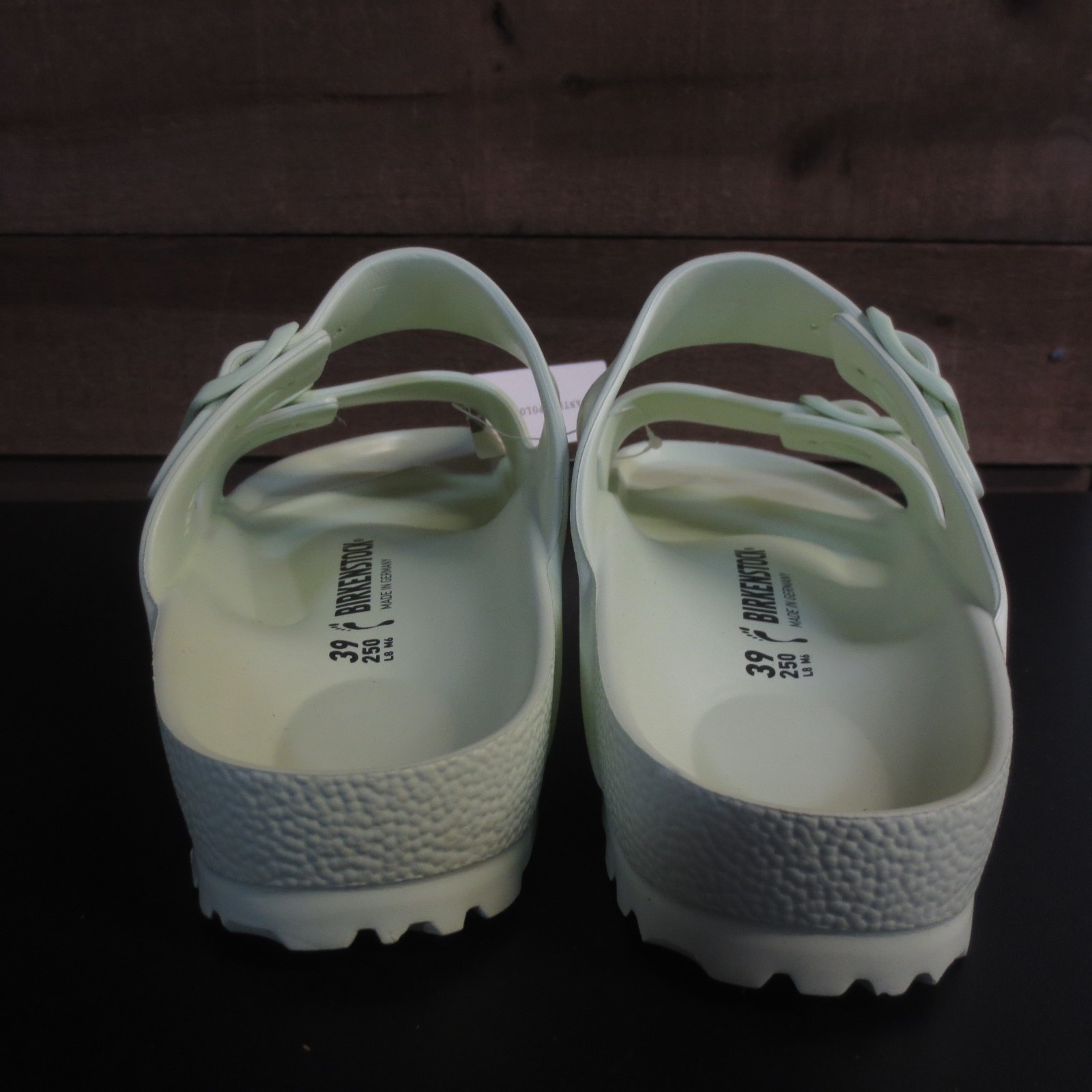 BIRKENSTOCK UNISEX ADULT Arizona Essentials Sandals -Lt Green -Ladies 8 Mens 6