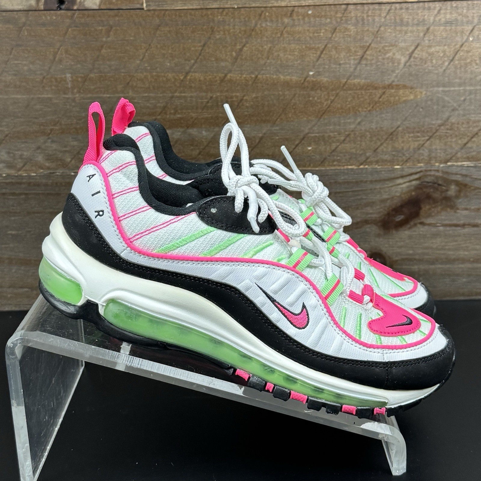 Women’s Nike Air Max 98 Watermelon Pink White Green Black CI3709-101 Size 7