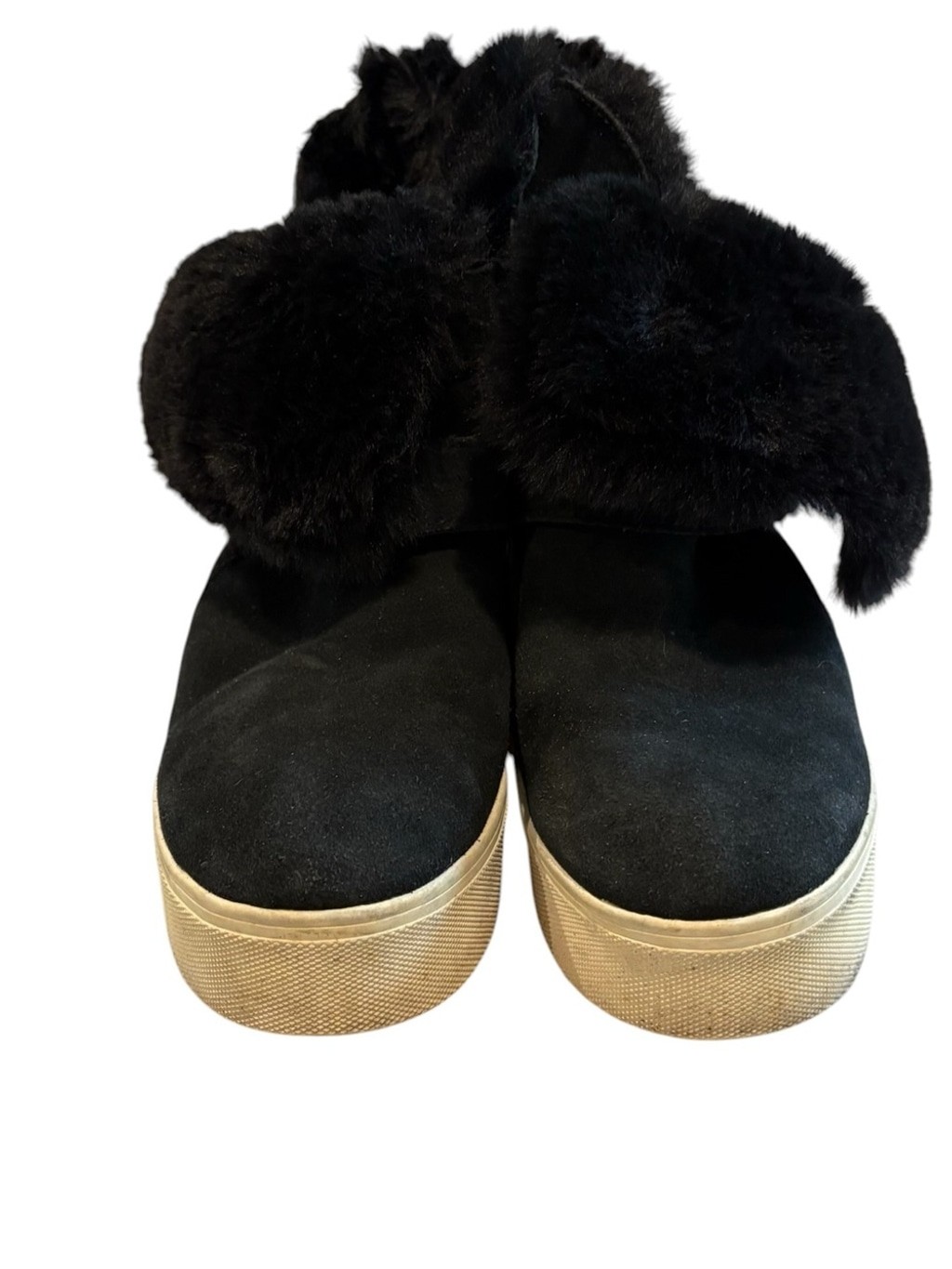J/Slides Wells boots – faux fur botties in black. Size 7.5