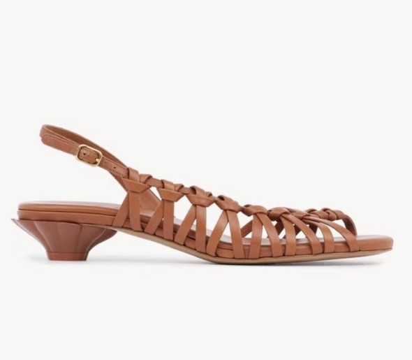 Chloe ESTRA SANDAL Terracotta Brown Sz 38.5 Eu Sz 8 Us Women’s