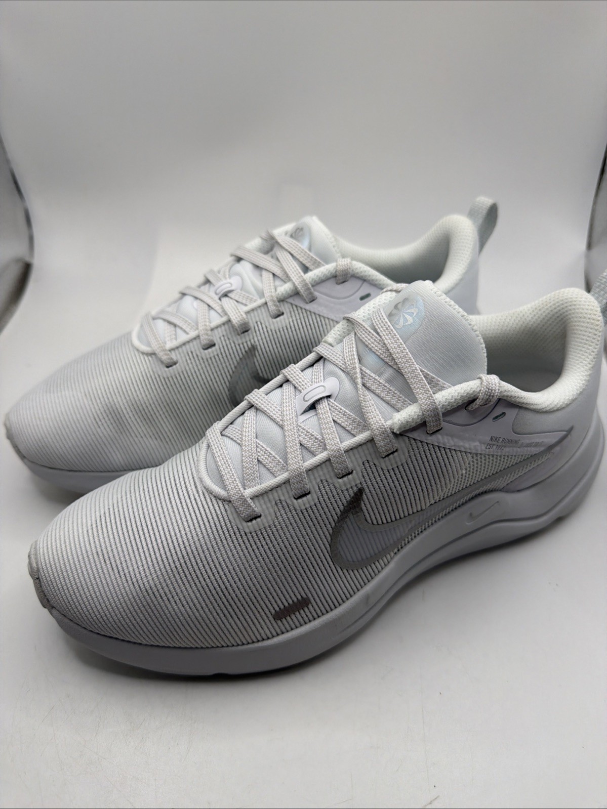 Nike Womens Size 6 Downshifter 12 DD9294-100 White Running Shoes Sneakers