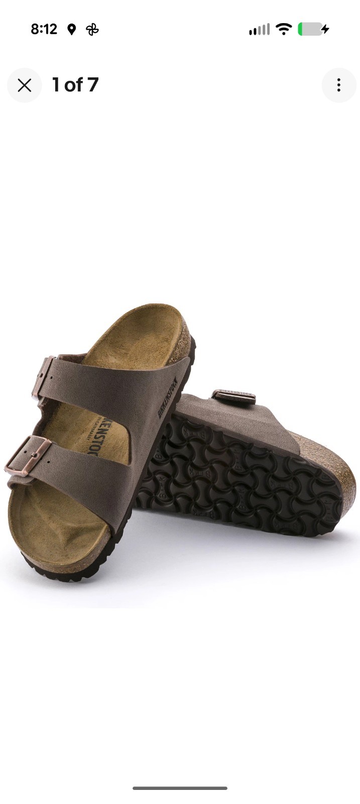 Birkenstock Arizona Leather Mocha 2-Strap Buckle Sandals Women’s US 8.5 EU 39