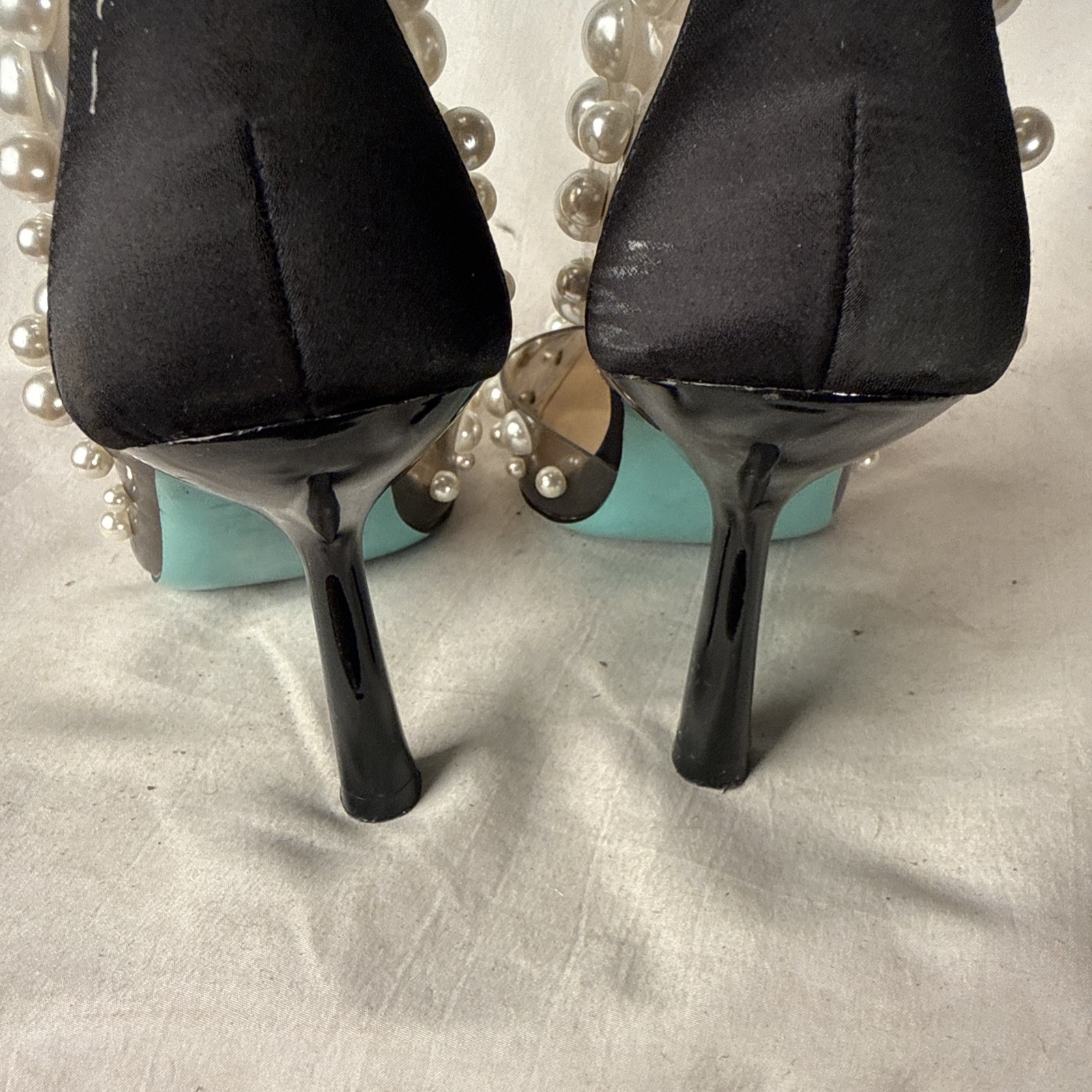 Betsey Johnson Pearl Studded Heels, Size 8.5 Sb Halo