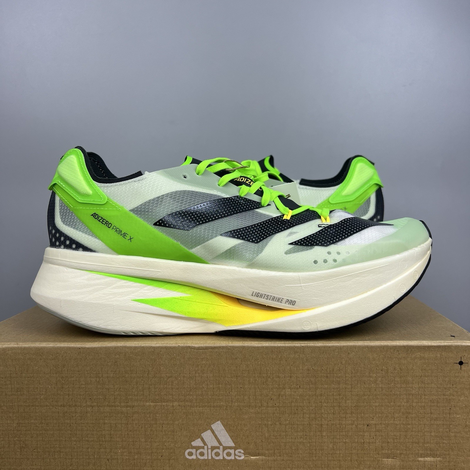 Adidas Adizero Prime X Men’s Running Shoes GV7074 Green New All Sizes