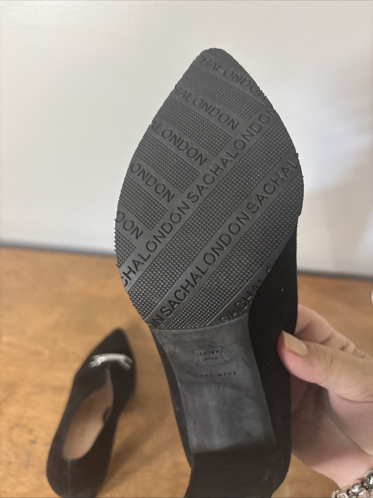 sacha london shoes Anais Black Suede Pumps Size 7 Elegant
