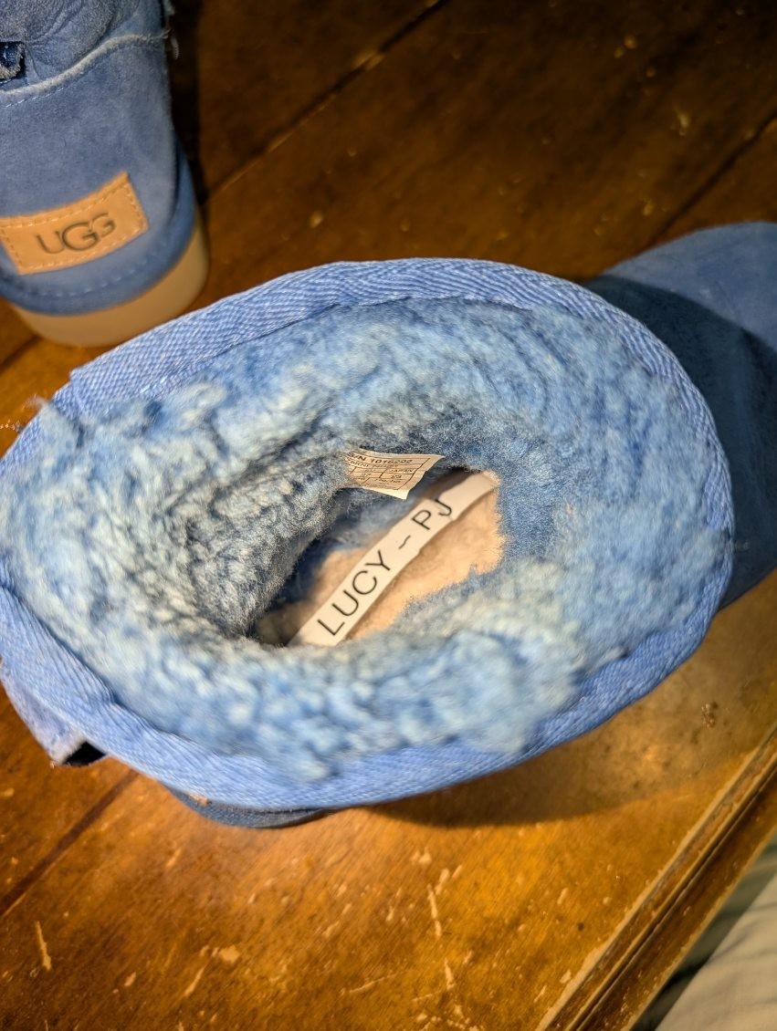 Ugg classic mini boot blue size 6