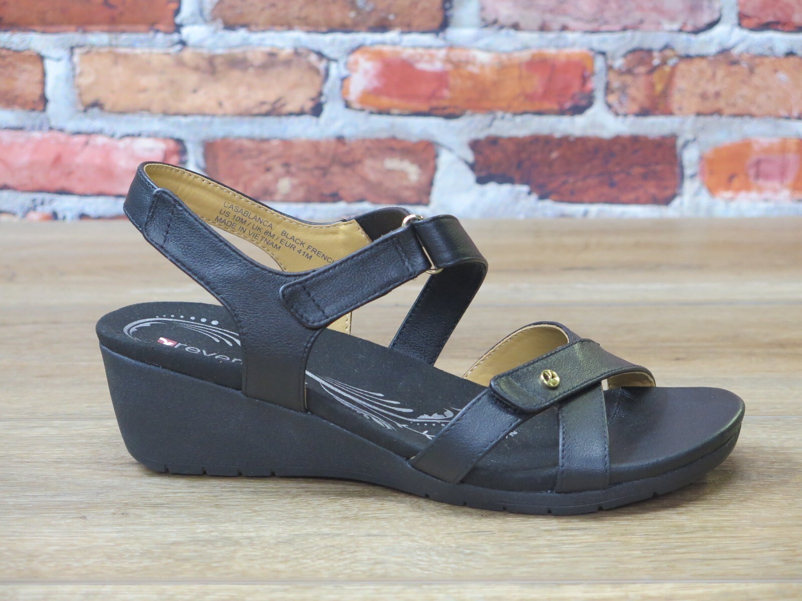 Women’s Revere Casablanca Strappy Sandal Black French *CASA-BLK