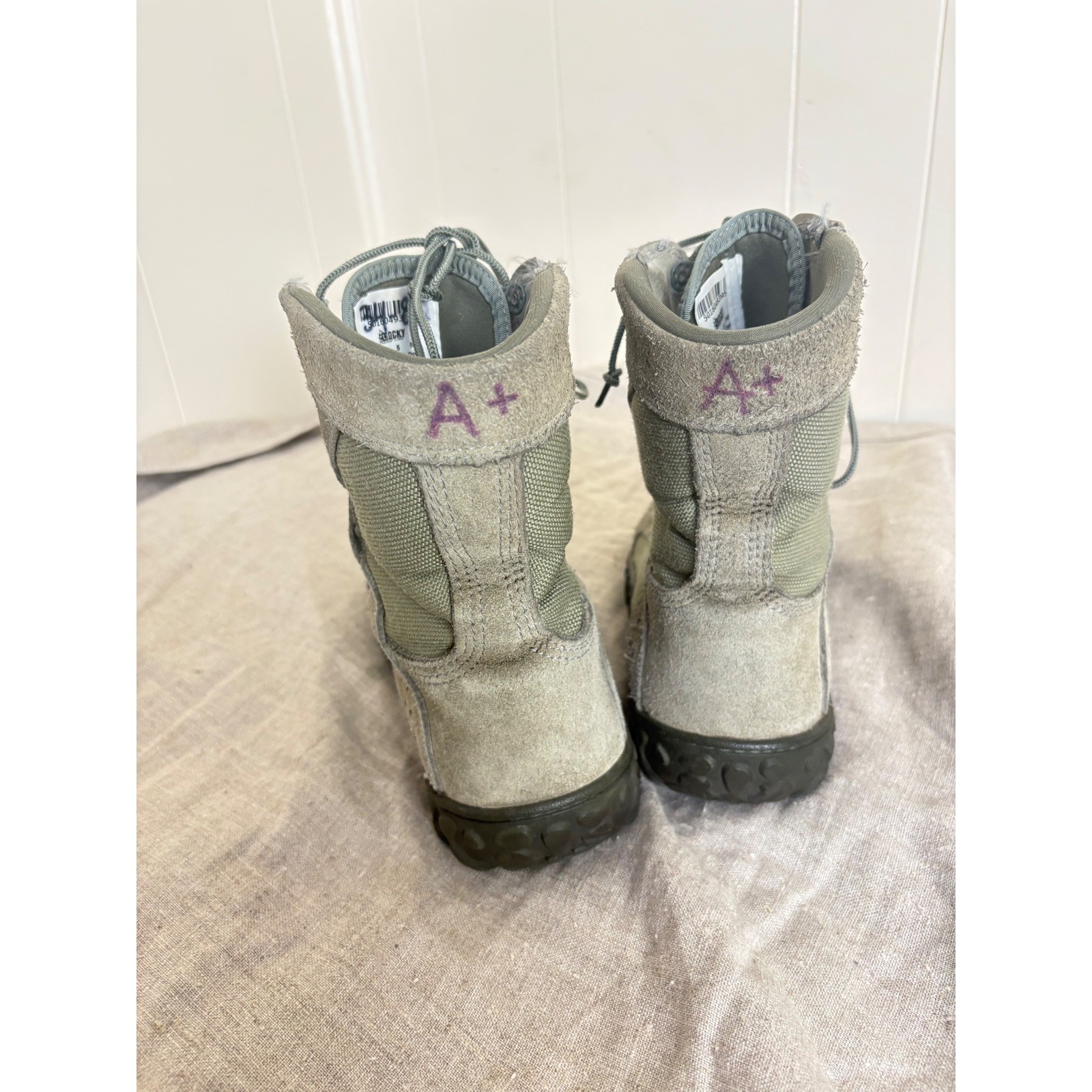 Rocky S2V Special Ops Tactical Boots Sage Green Grey Suede Vibram Made in USA 5M