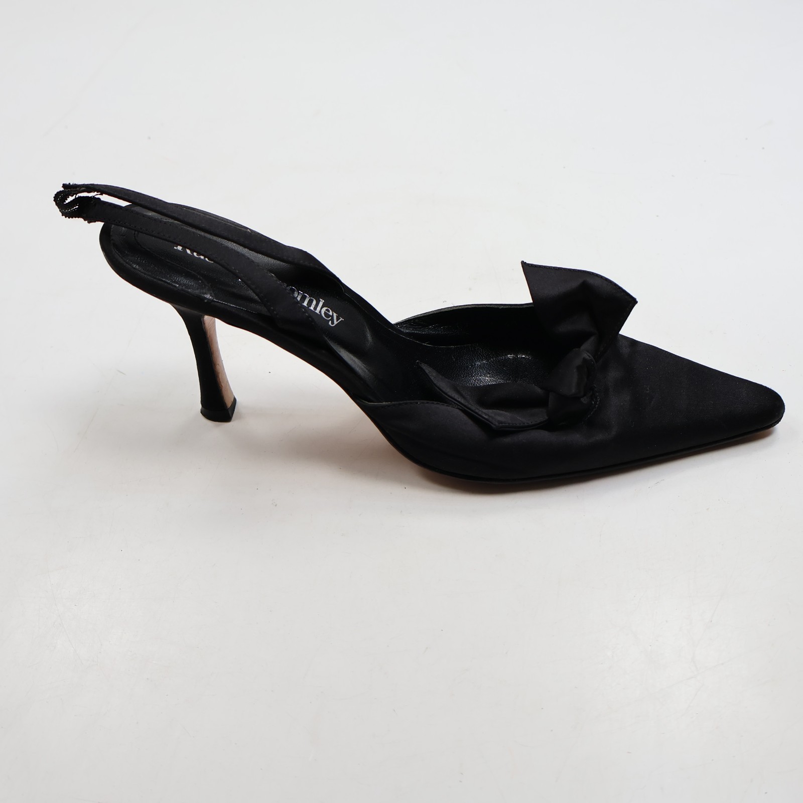 Russell & Bromley London Bond Street Black Suede & Leather Pumps Heels Size 9 40