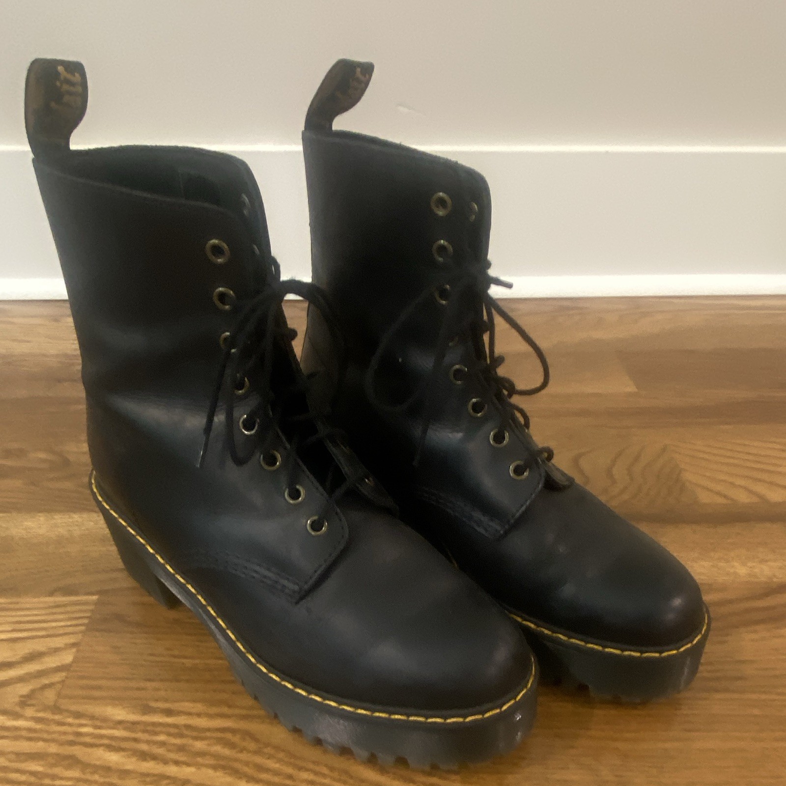 Dr. Martens Air Wair 1460 W Combat Style Black Boots Women’s Size US 10