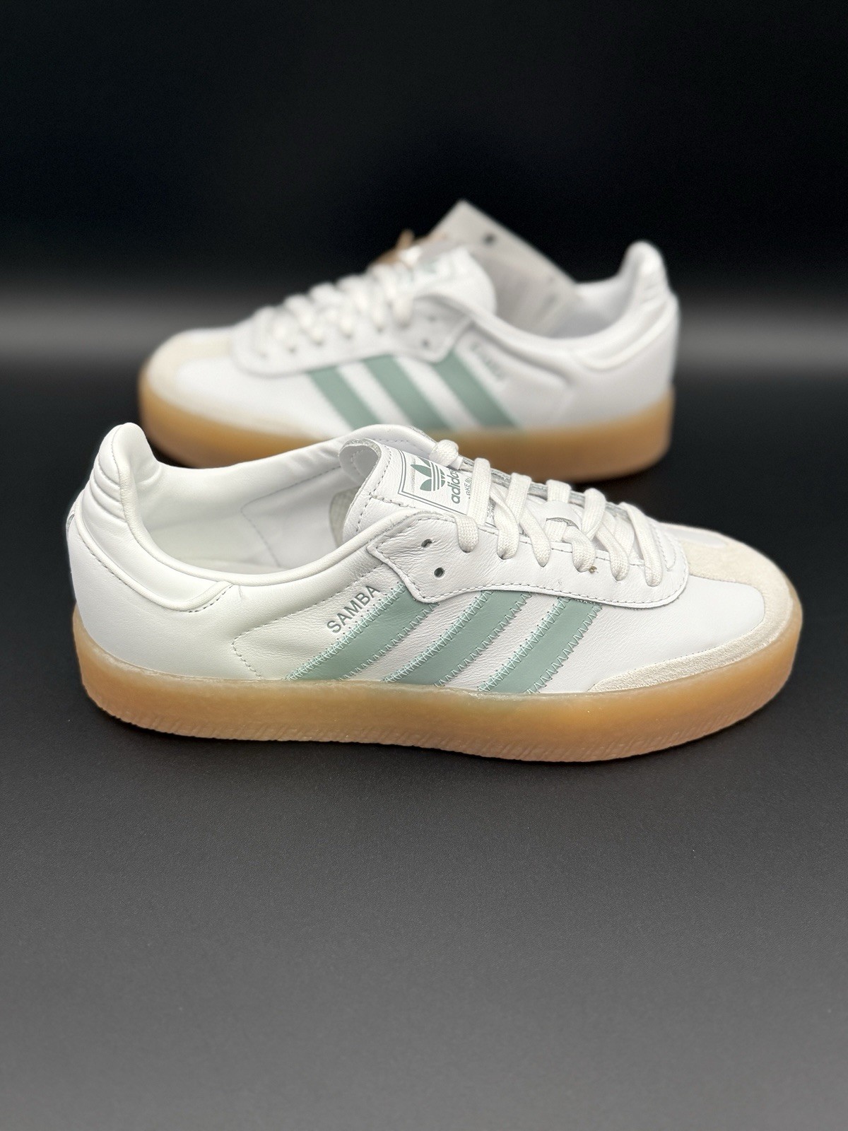 adidas Originals Sambae W White Wonder Blue Gum Women Casual Shoes JP5609