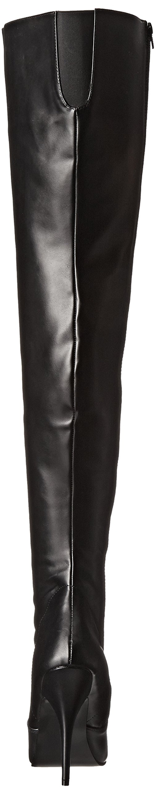 Pleaser Women’s Seduce-3000 Thigh High Boot Black matte black size 7