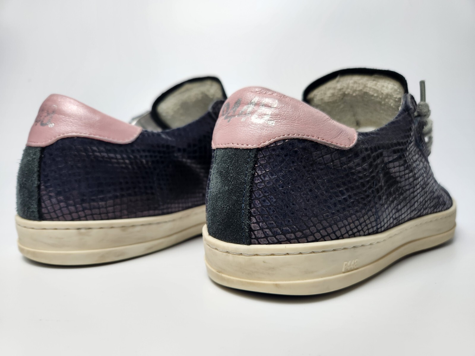 P448 Shoes Womens 7.5 John Sneakers You Can Surf Later Navy Blue Pink