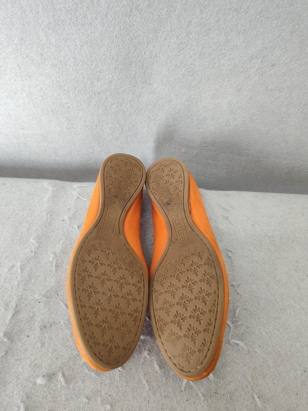 Nurture Women Loafers 6.5 Orange Leather Slip On Flats Comfort Shoes Made Brazil