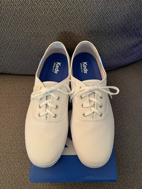 Womens Keds Canvas Champion White Sneaker Size 11 Wide Width Brand New