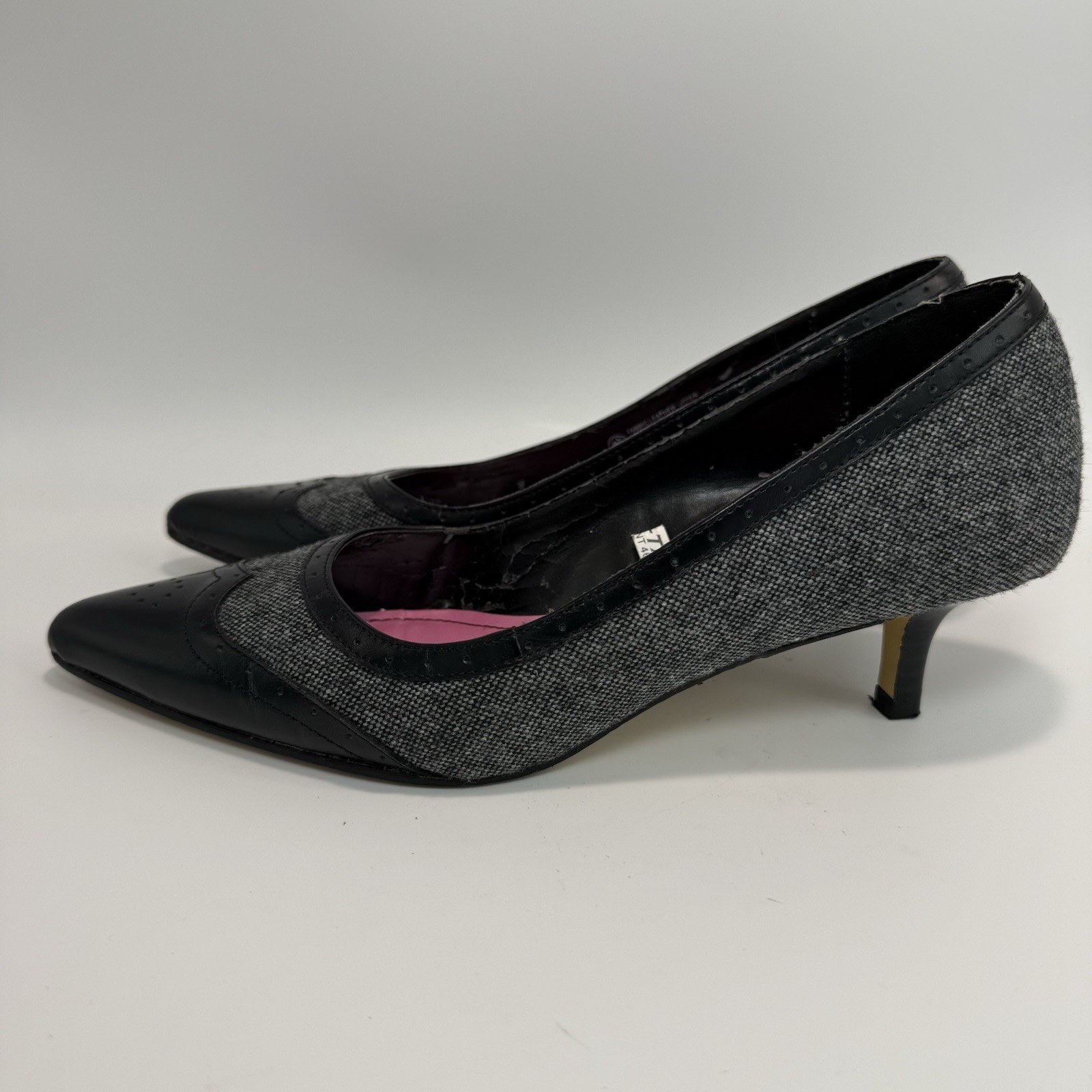 Isaac Mizrahi For Target Women’s Kitten Heels Size 8.5 Fabric/Leather Cap Toe