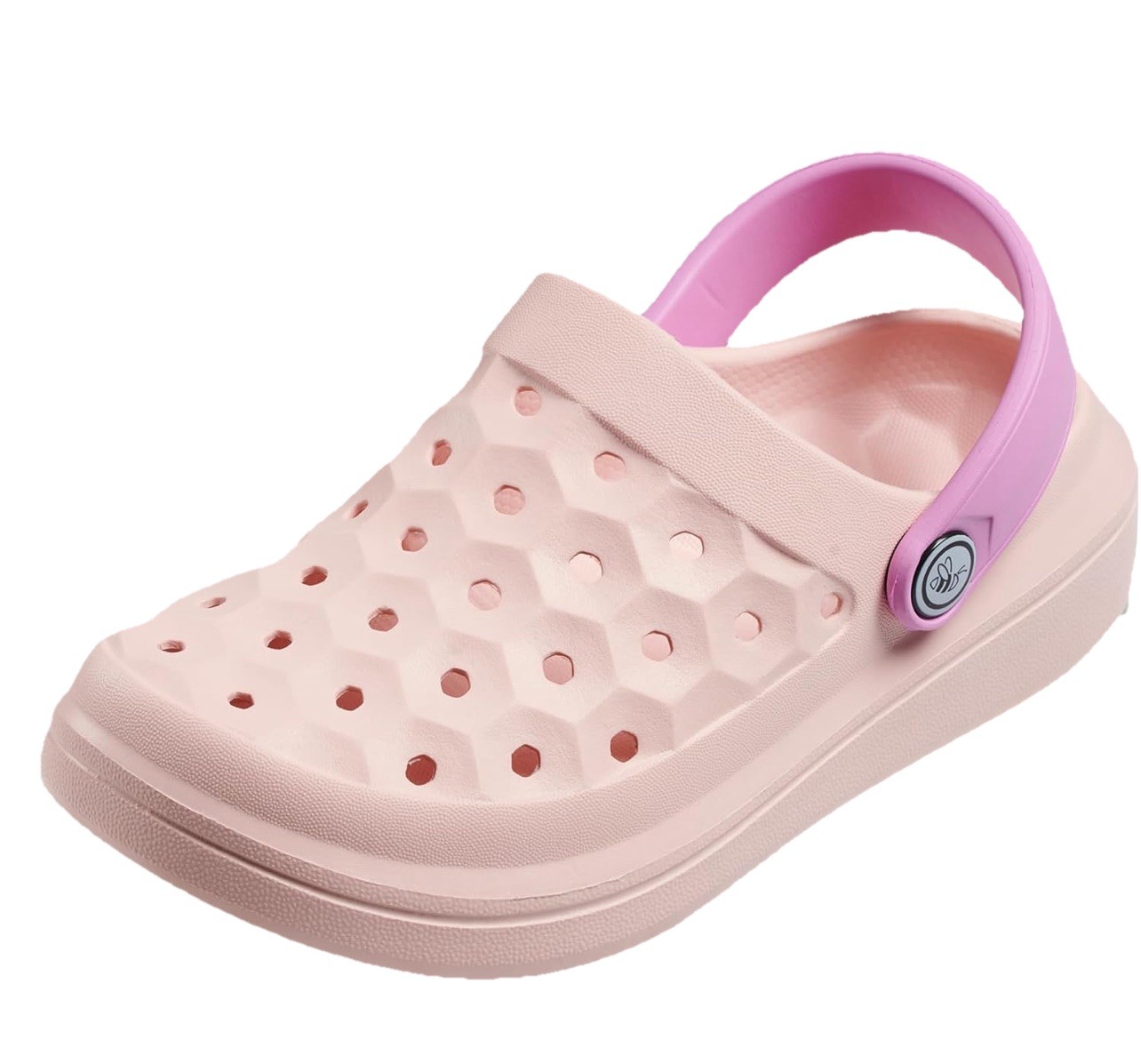 Joybees Active Varsity Clog Sandals Pale Pink/Orchid Kids Girl Size 5/5.5 **NEW*