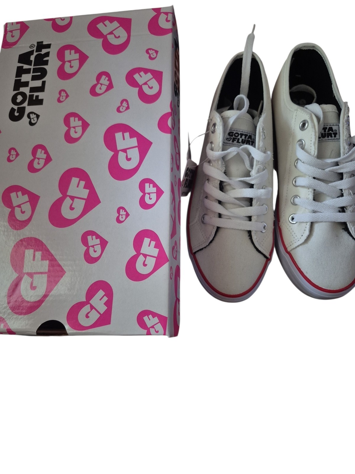 Gotta Flurt Womens Sneakers Size 7.5 M White/red