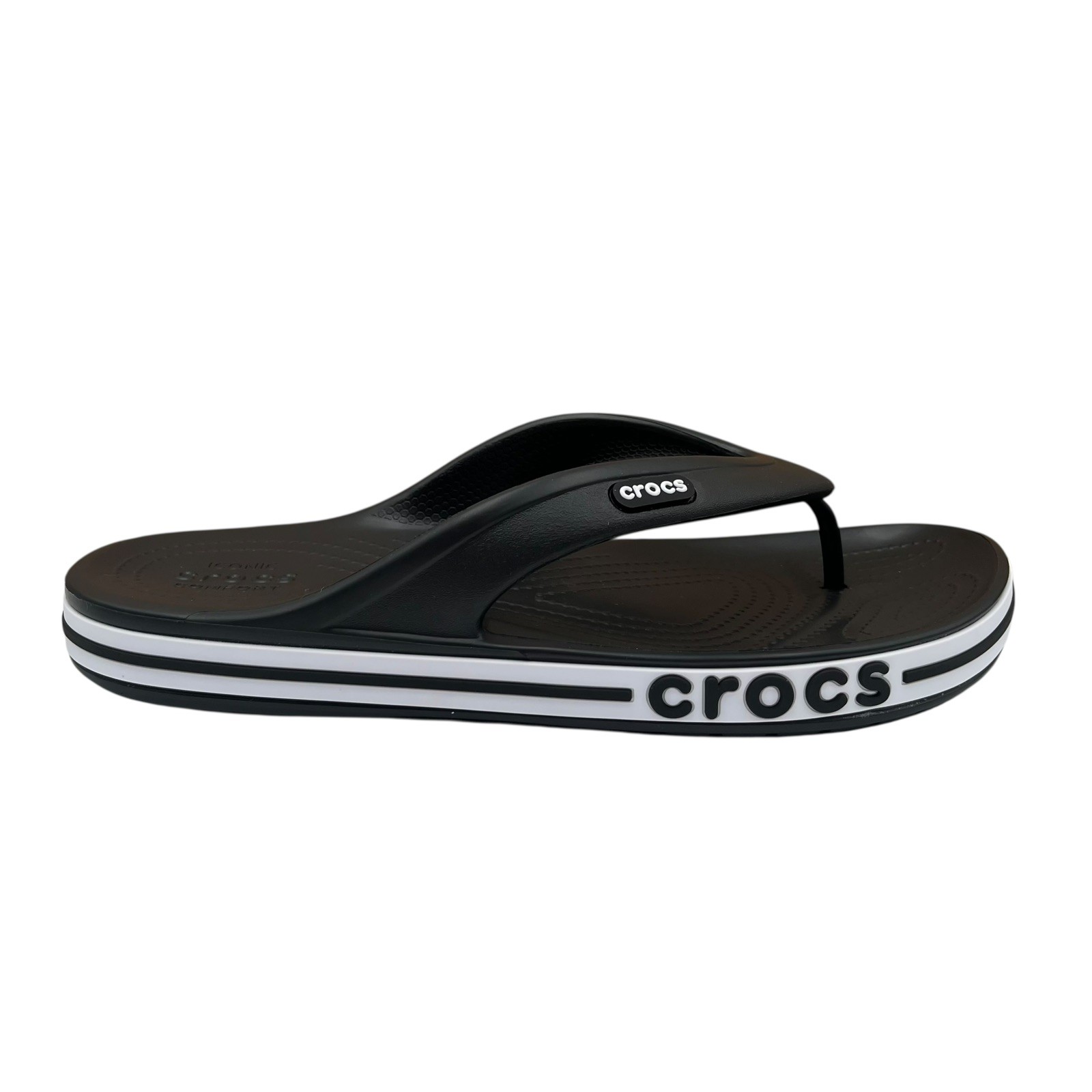 Crocs Bayaband Women’s Flip Flop Sandals Size 9 Black Water Friendly Lightweight