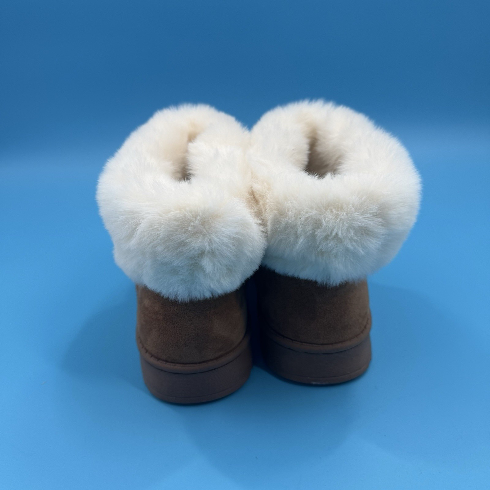Womens SO Chestnut Faux Fur Boots Sz 10