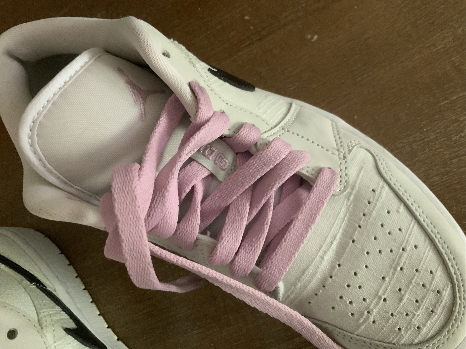 Air Jordan 1 Low Sneaker Jordan Barely Green, Black, Light Arctic Pink, & White