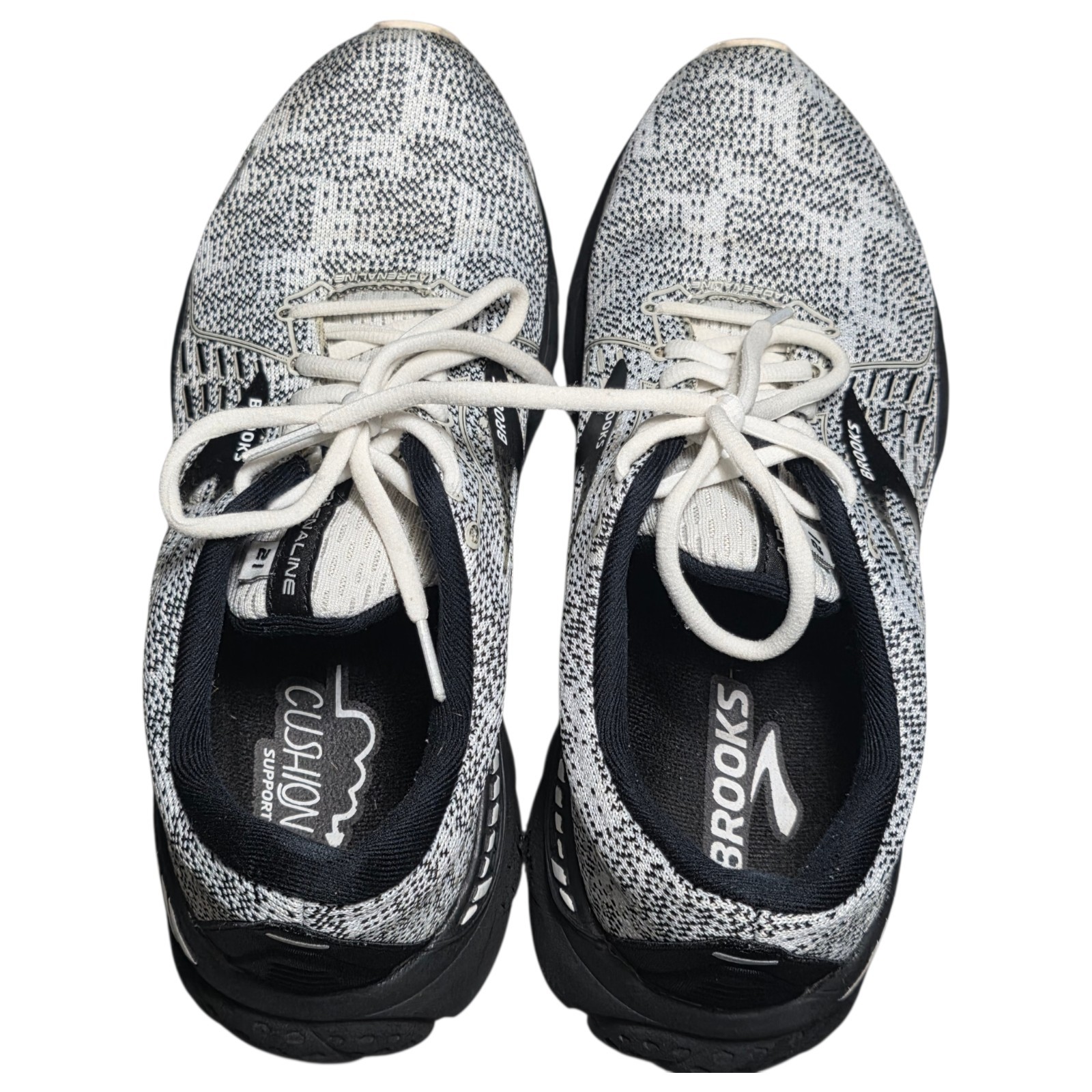 Brooks Adrenaline GTS 21 Womens 10 Gray Running Shoes Sneakers 1203291B135