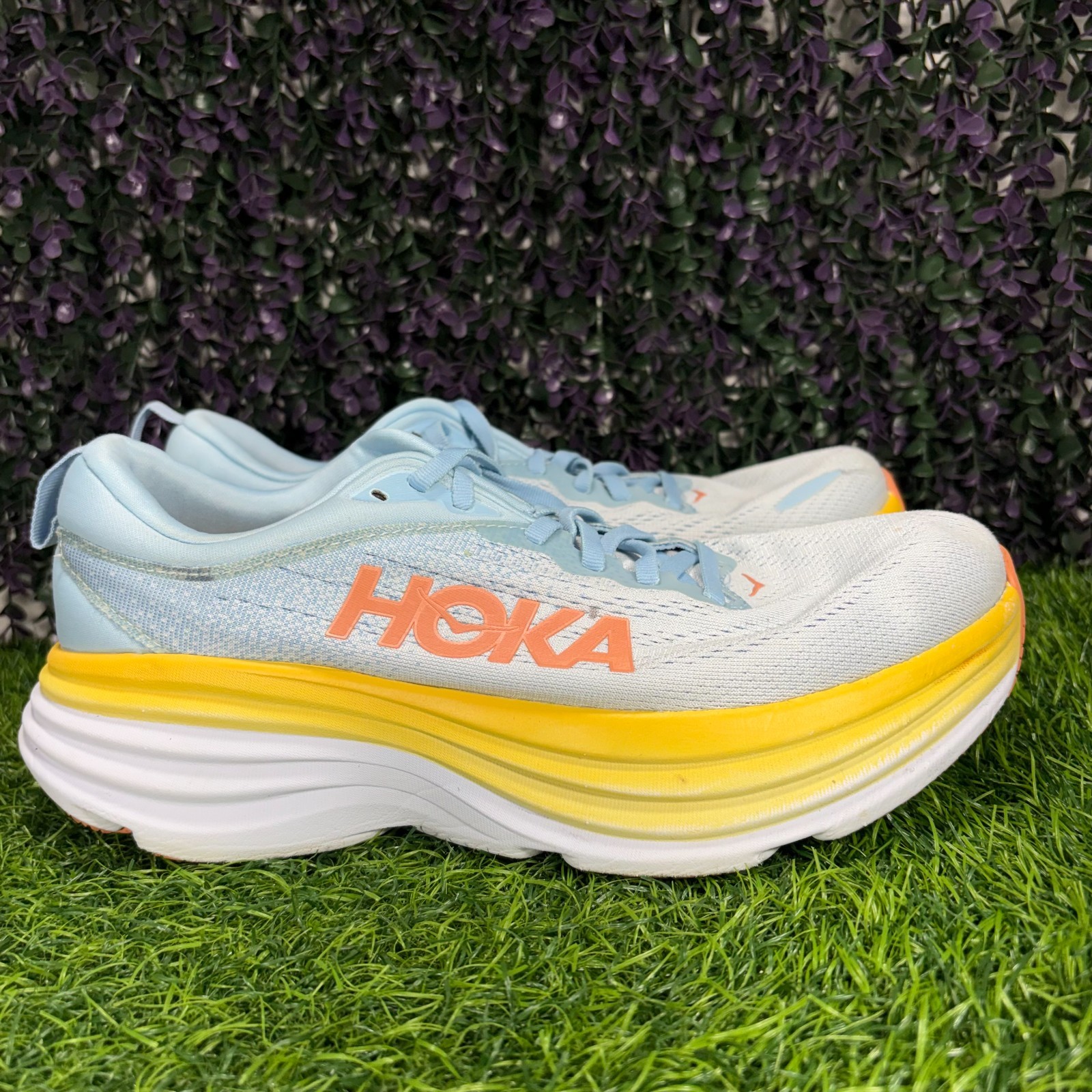 Hoka Bondi 8 Womens Size 9B Summer Song Country Air Running Shoe Sneaker Comfort