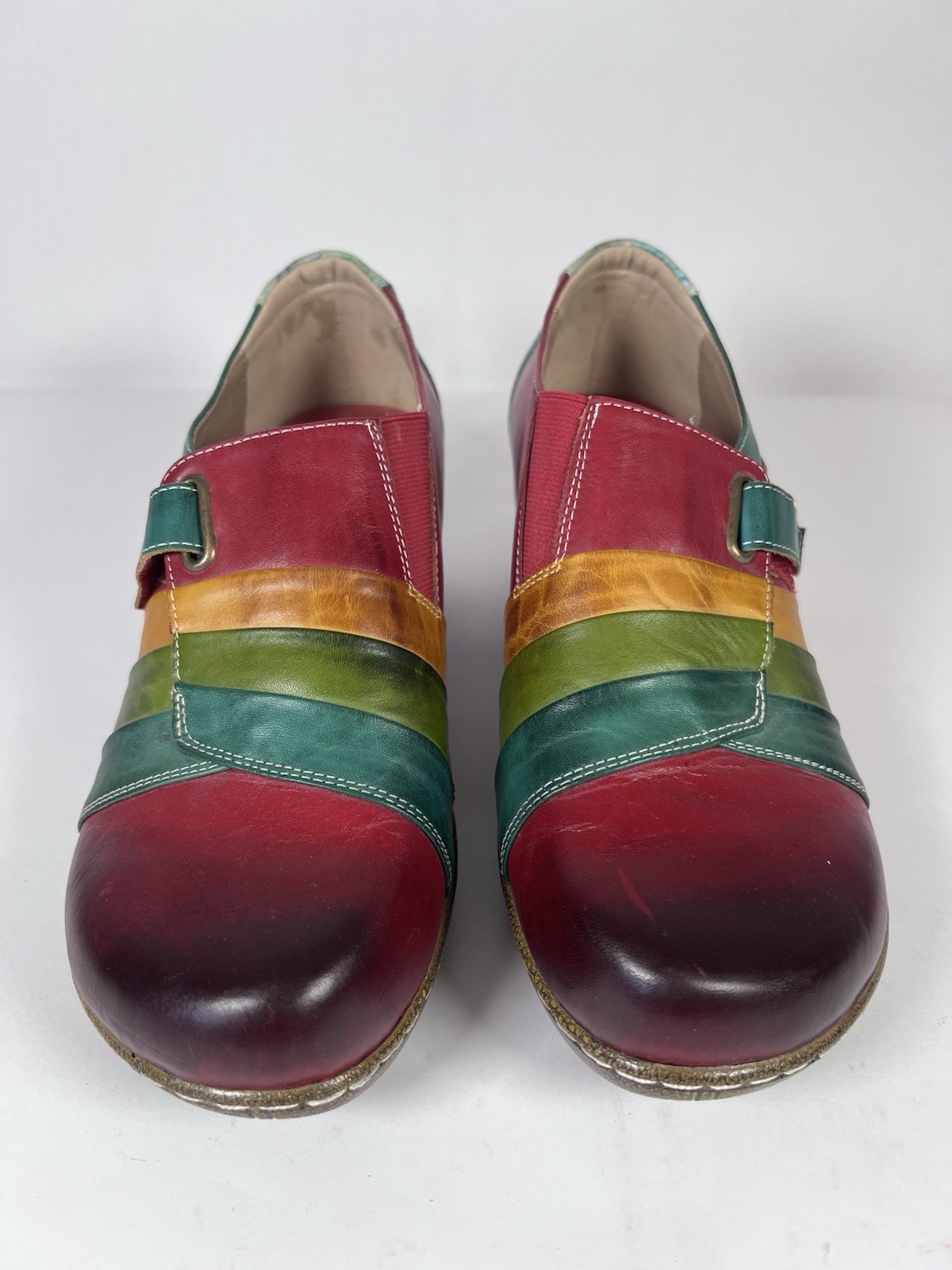 L’Artiste Spring Step Scotland Rainbow Leather Shoes Women’s Size 10 / 40 Clogs