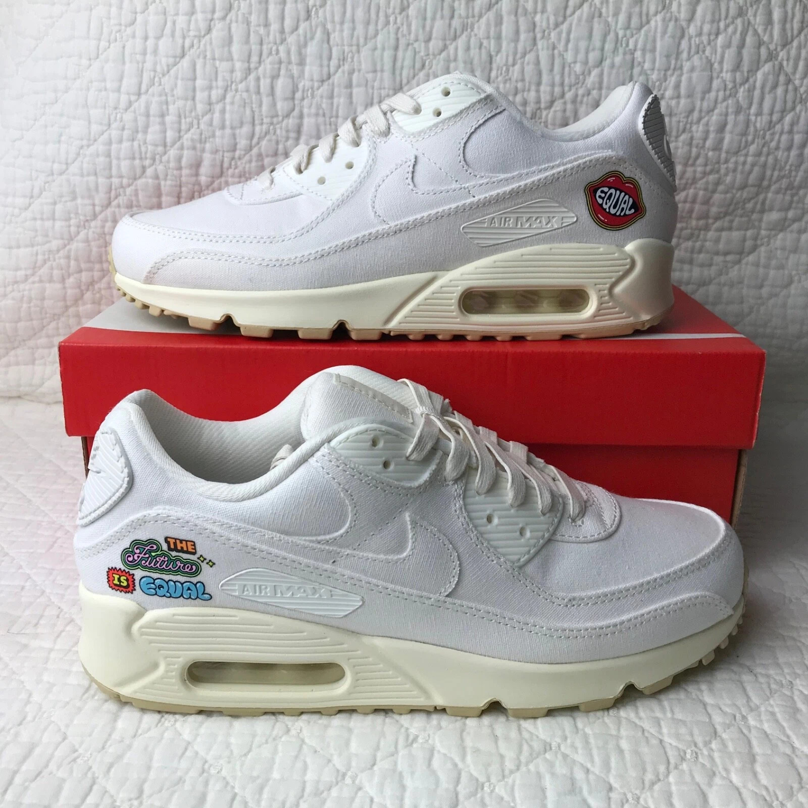 Nike Air Max 90 SE Shoes Women’s sz 11 Future Is Equal” Sail Cashmere FD0867-133
