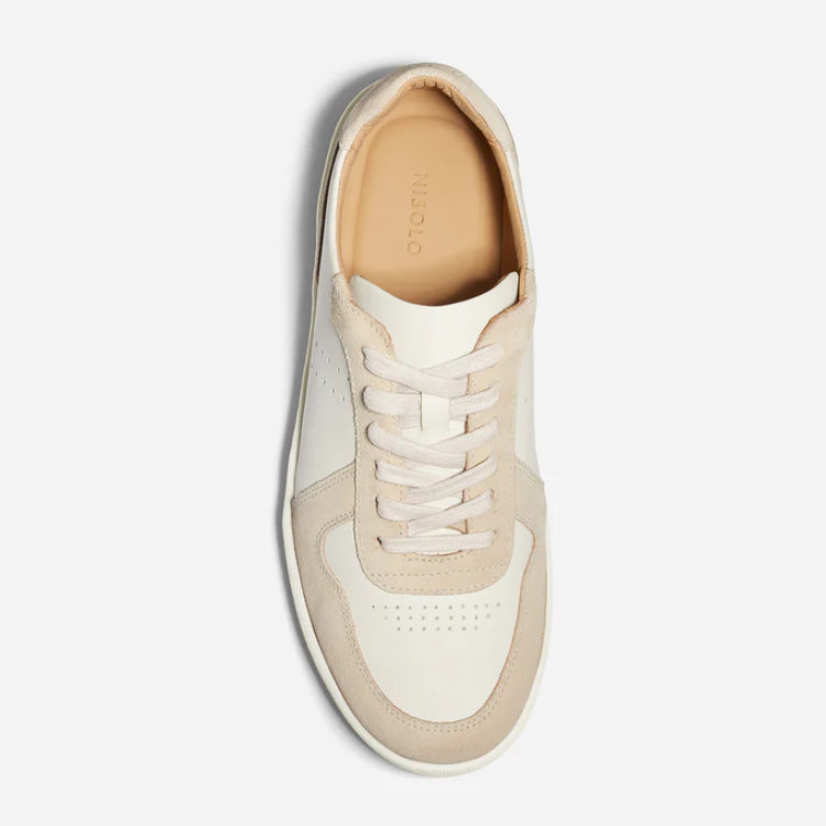 NEW AUTH Nisolo Bria Go-To Court Sneaker Women’s Colorblock Leather Casual Shoes