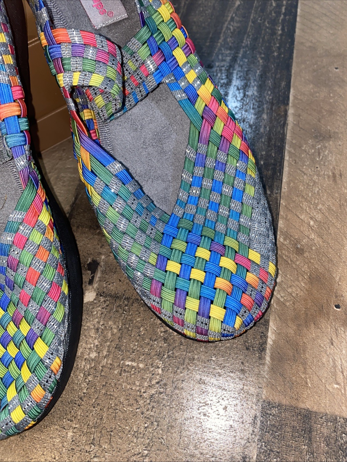 BareTraps Women’s Woven Slip-On Stretch Shoes Multicolor Size 8.5 lightweight
