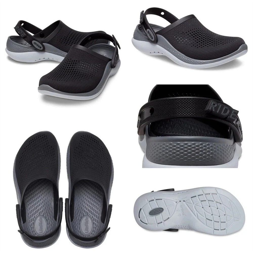 Crocs LiteRide 360 Summer Clog – Beach Sandals Black for Men & Women