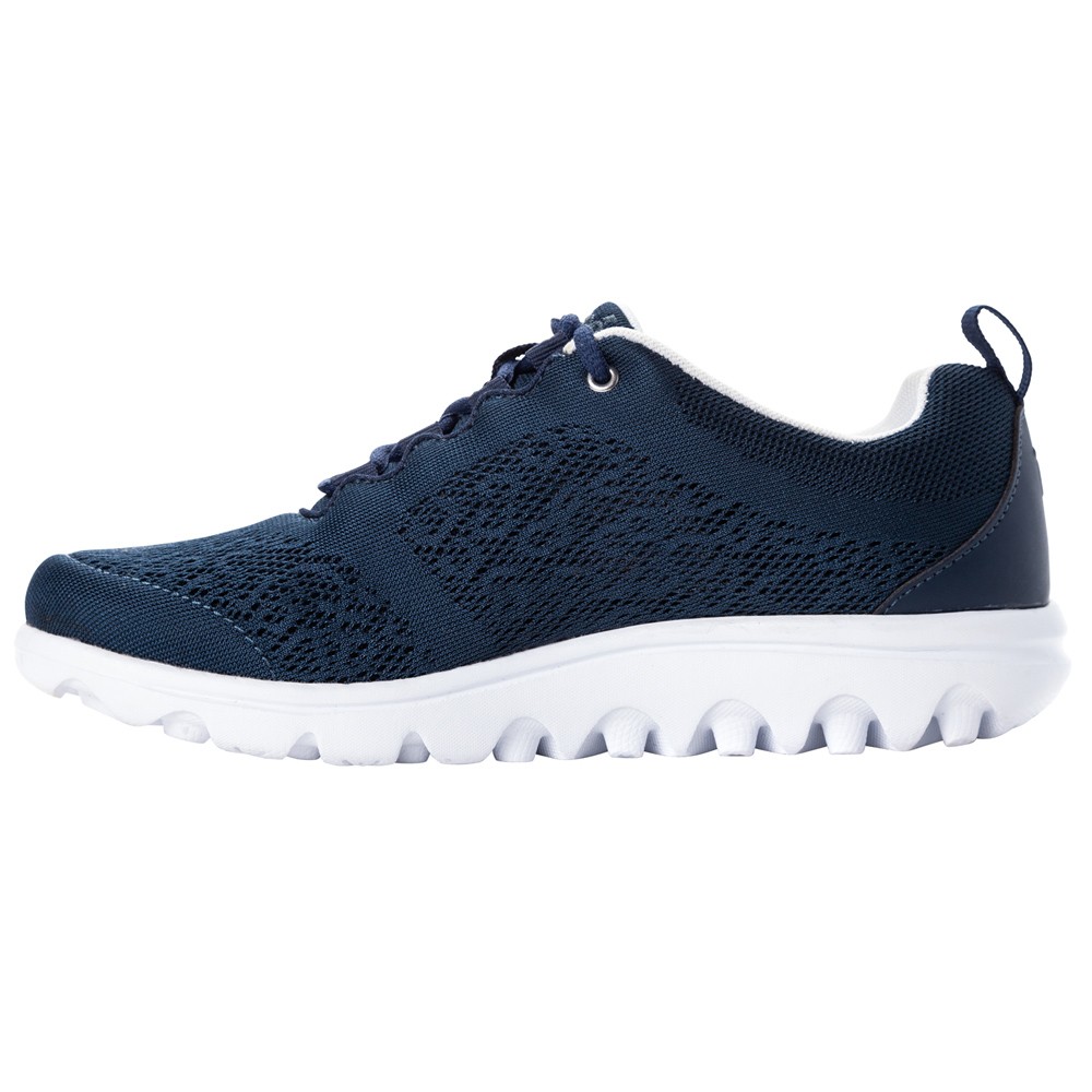 Propet Travelactiv Lace Up Womens Blue Sneakers Casual Shoes W5102NAV