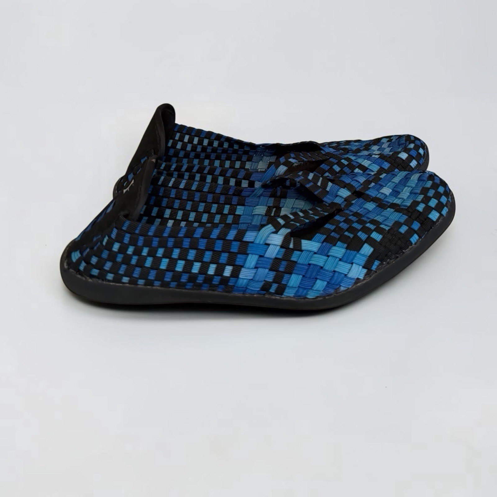HEAL Select Made In Italy Blue Woven Elastic Comfort Flats Shoes Size 8.5 / 40