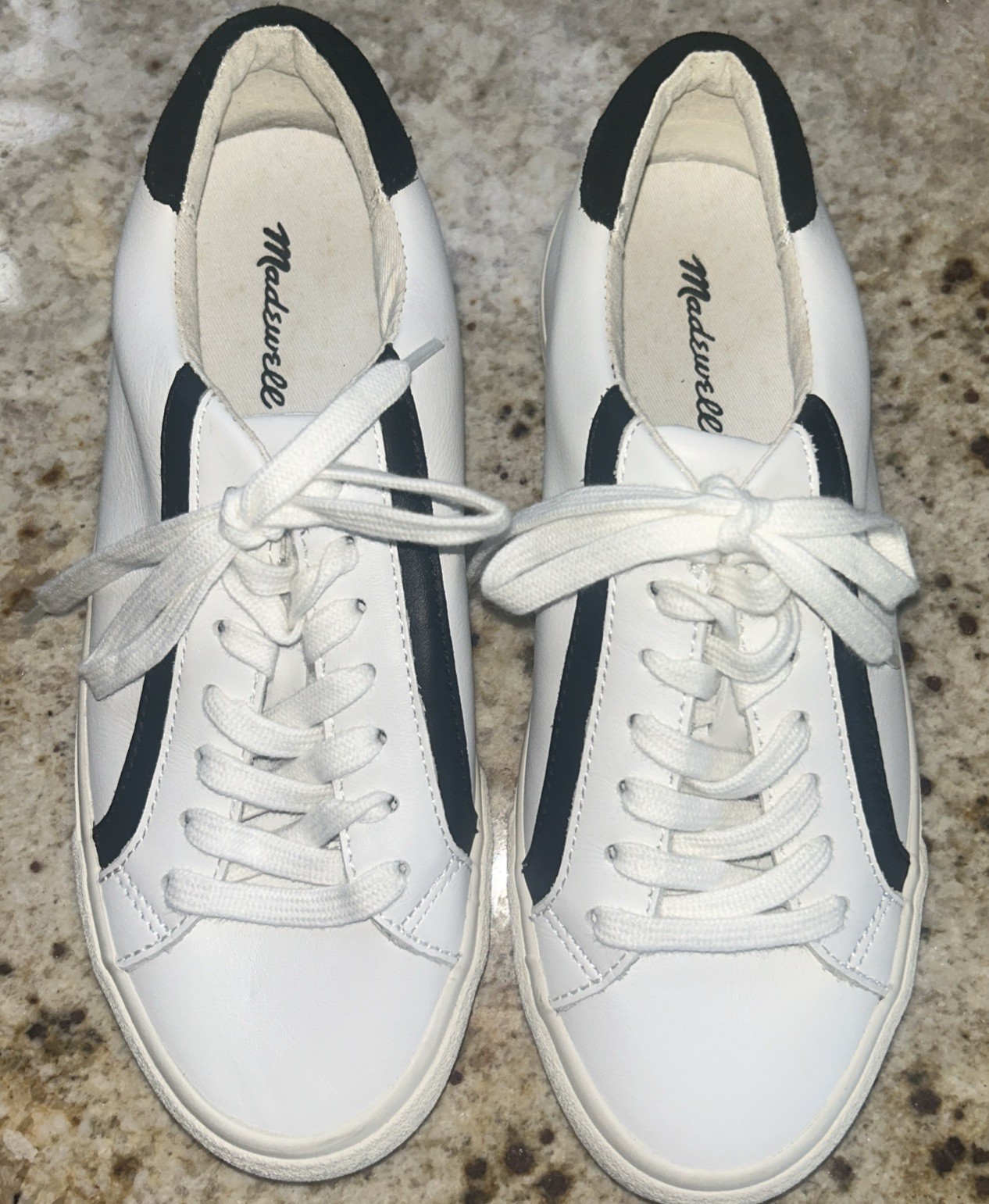 Madewell Delia Sidewalk Low-Top Sneaker white leather W’S 7.5M, M’S 6M