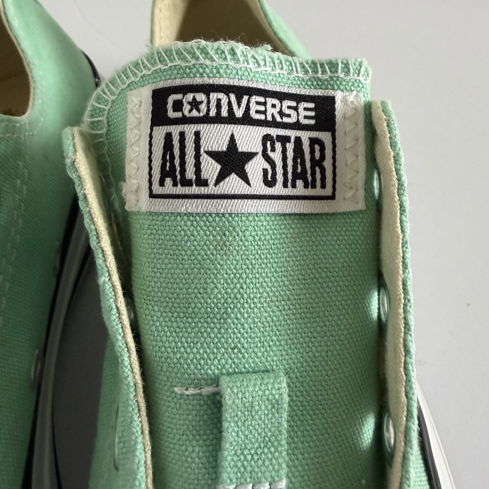 Converse Chuck Taylor All Star Low Top Mint Green Womens 6 Mens 4 No Laces