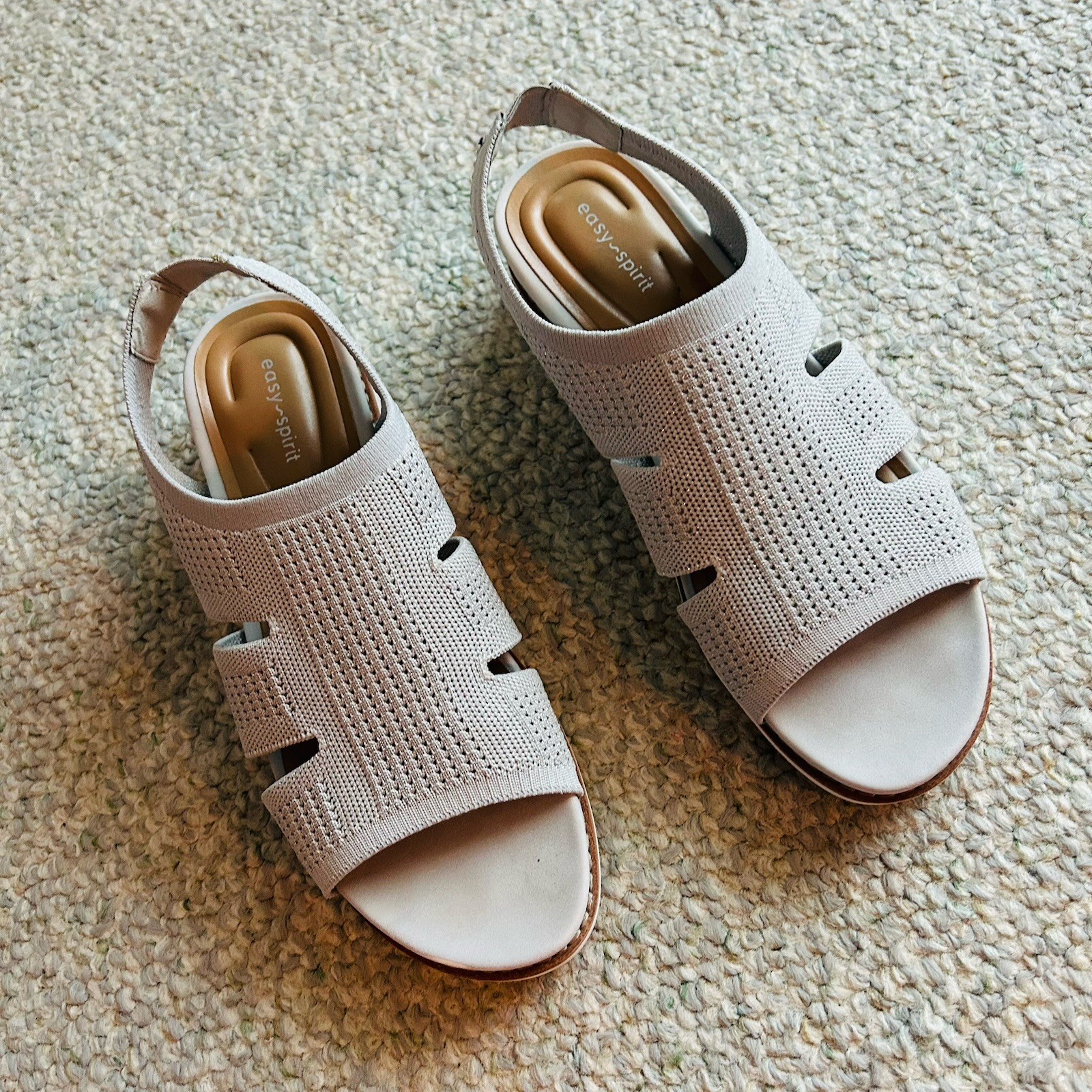 Easy Spirit Women’s Winslow Lightweight Knit Sandals Gray Size 9