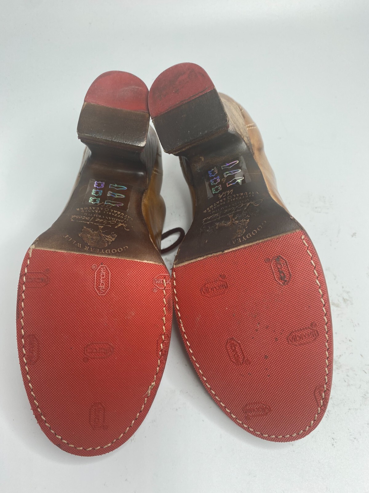 Oak Tree Farms Nanny Lace Up Tan Leather Shoe Victorian Style Fashion Size – 6