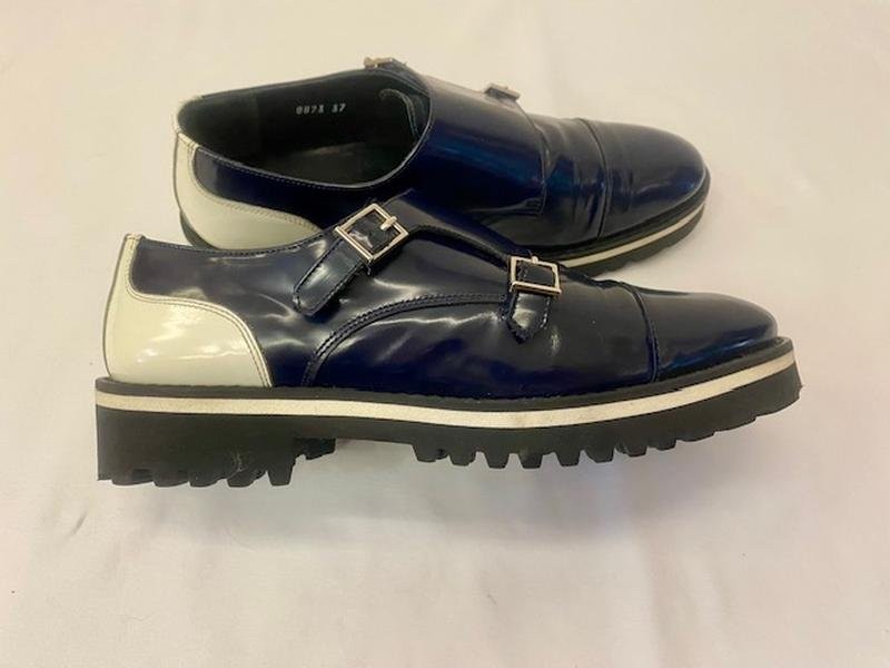 women baldinini oxford navy leather 37