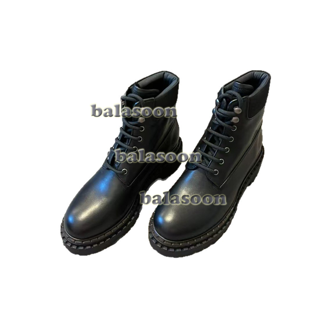 round-headed thick-soled boots ladies retro boots high-end booties women’s boots