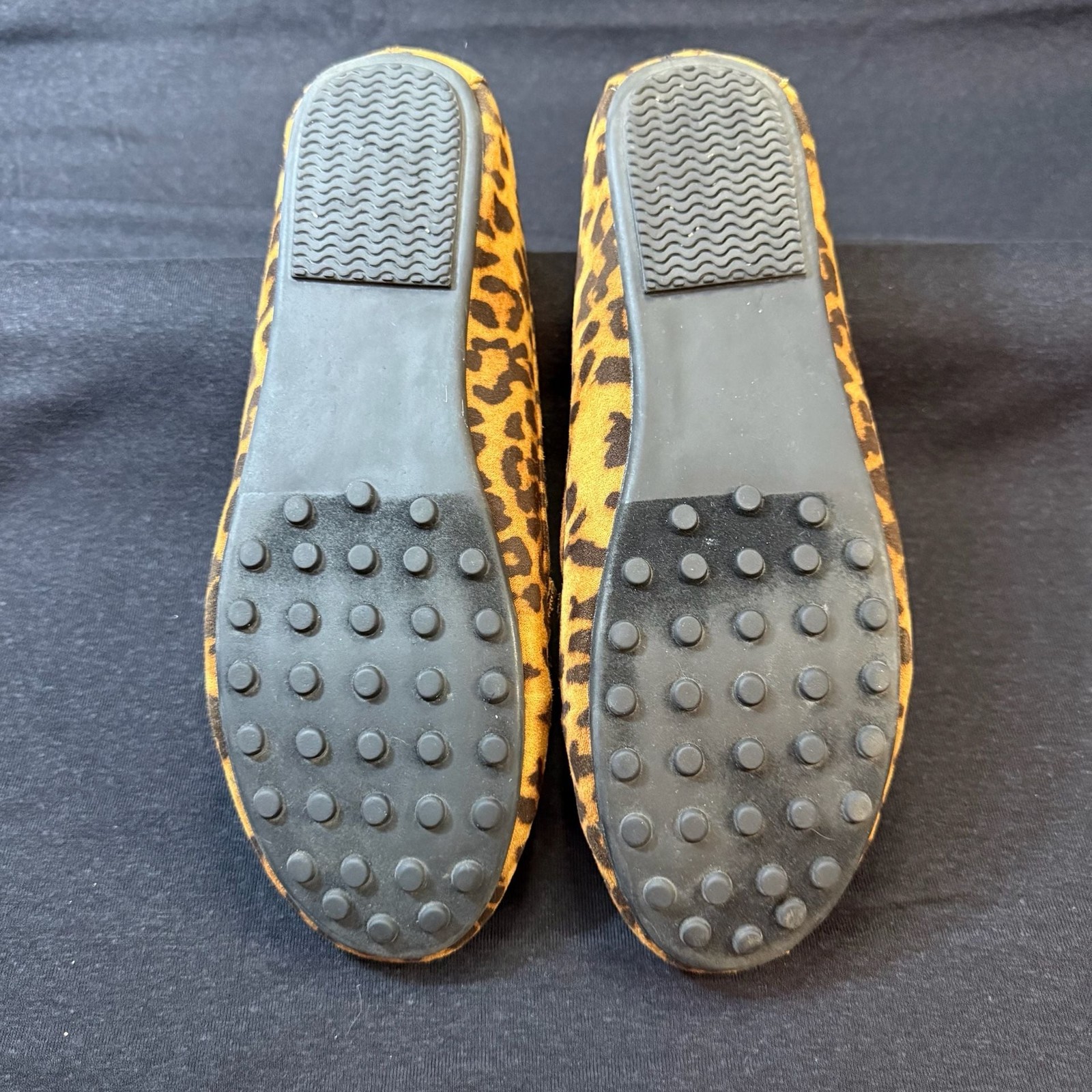 JustFab Women’s Leopard Print Moccasin Driving Loafers with Horsebit Detail