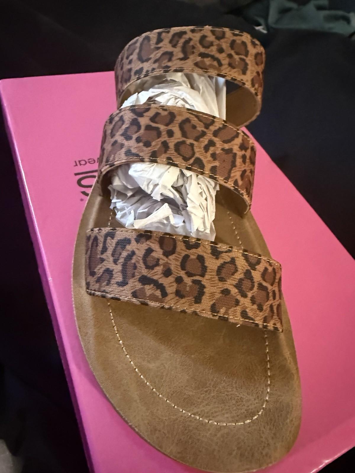 Woman’s sandals Leopard Print SZ12 Fits Like Sz10 RUNS SMALL AND NARROW