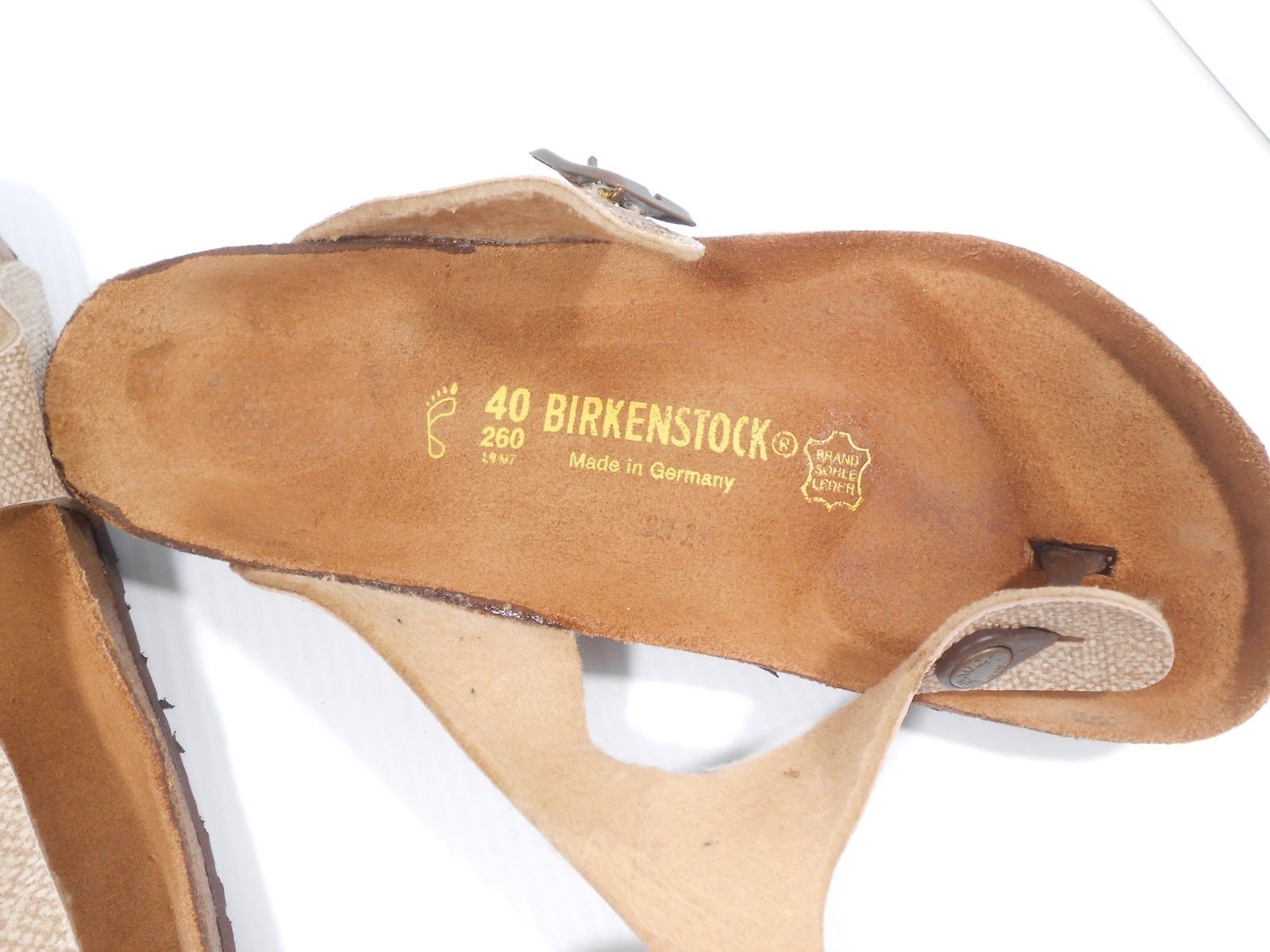 Birkenstock Papillio Thong Sandals Beige. Gizeh. Sz: 40. 260 L9 M7 Germany