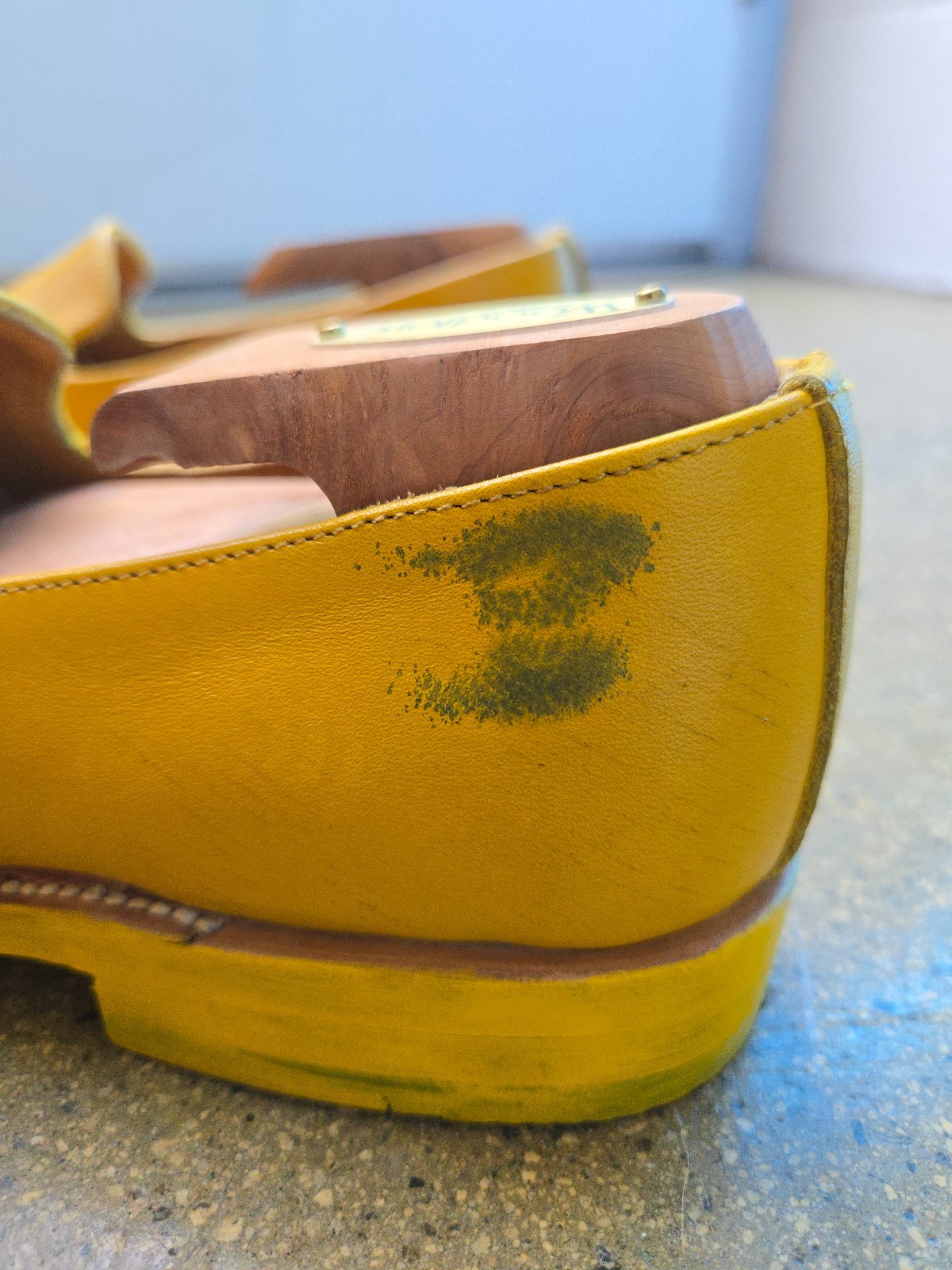 Unmarked Uma Yellow Brogue Loafers Men 5/Women 6.5 Made in Mexico Goodyear Welt