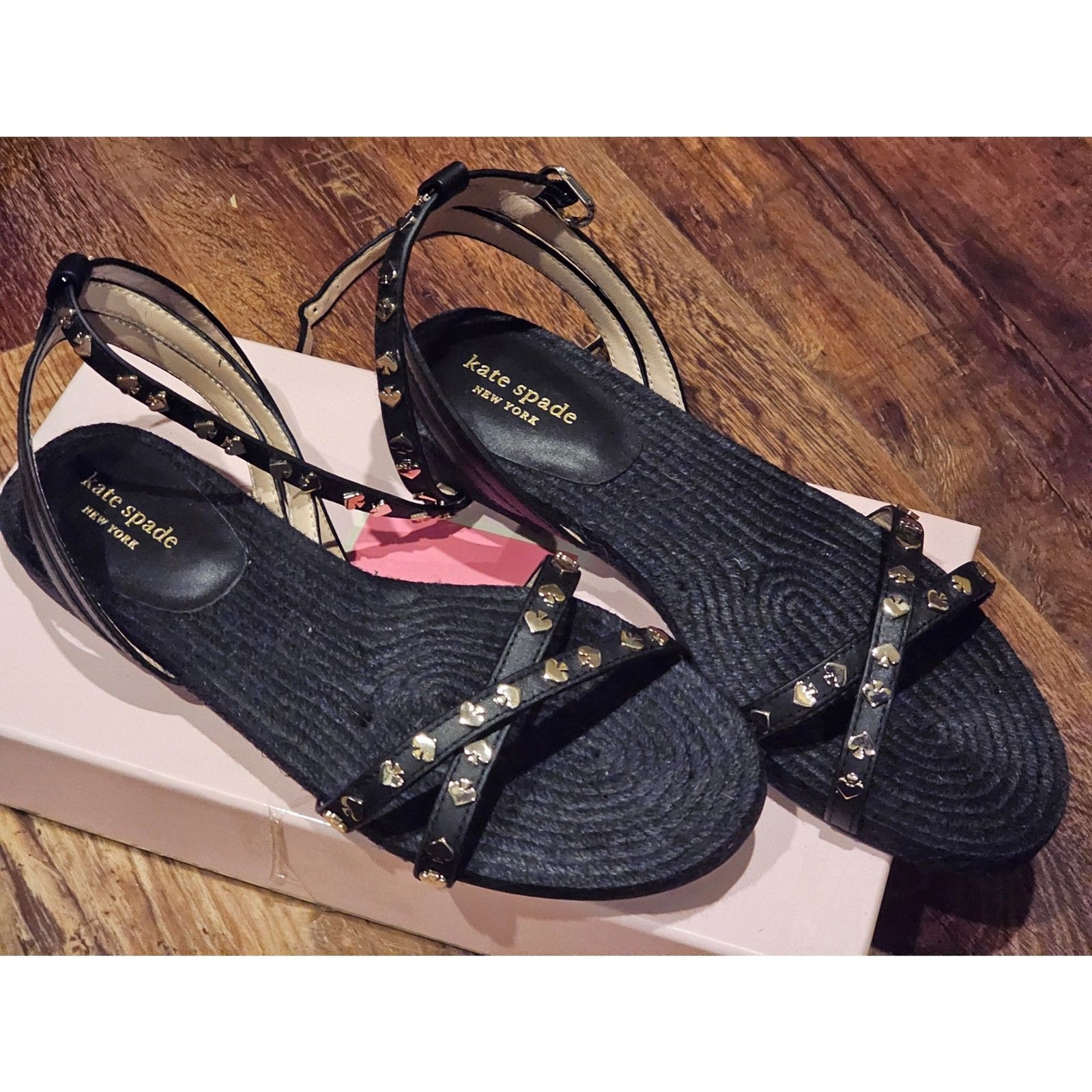 Kate Spade NEW YORK Mai Tai Flat Sandals – New Women | Color: Black | Size: 9